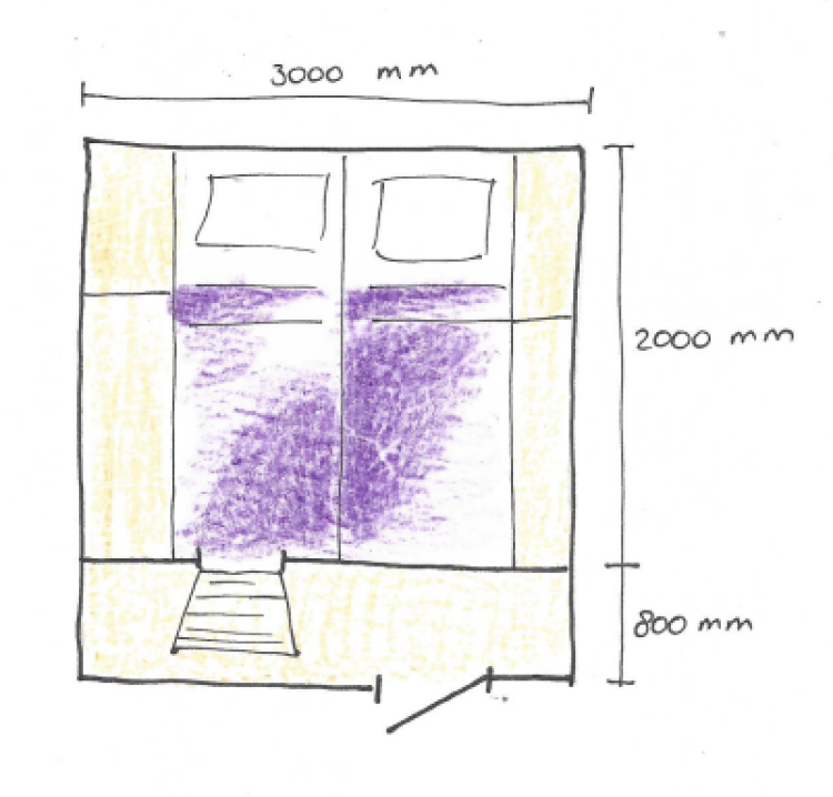 Boomhut type 1 plattegrond Vide